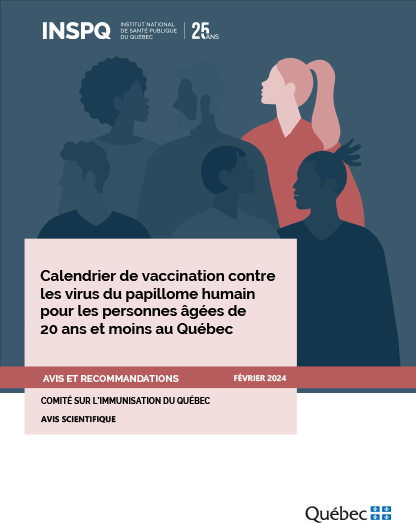 Calendrier de vaccination contre les virus du papillome humain pour les personnes âgées de 20 ans et moins au Québec