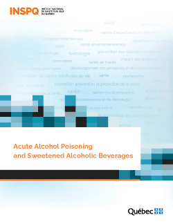 Acute Alcohol Poisoning and Sweetened Alcoholic Beverages