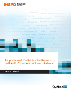 Rapport annuel d’activités scientifiques 2017 du Comité d’assurance qualité en biochimie
