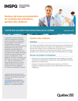 Notions de base en prévention et contrôle des infections : gestion des visiteurs