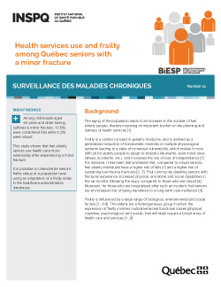 Health services use and frailty among Québec seniors with a minor fracture