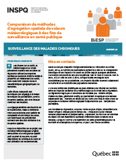 Comparaison de méthodes d’agrégation spatiale de valeurs météorologiques à des fins de surveillance en santé publique