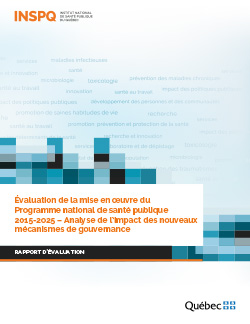 Évaluation de la mise en œuvre du  Programme national de santé publique  2015-2025 – Analyse de l’impact des nouveaux mécanismes de gouvernance