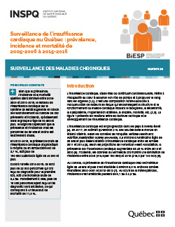 Surveillance de l’insuffisance cardiaque au Québec : prévalence, incidence et mortalité de  2005-2006 à 2015-2016