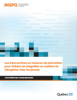 Les interventions et mesures de prévention pour réduire les inégalités en matière de tabagisme chez les jeunes