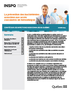 La prévention des bactériémies associées aux accès vasculaires en hémodialyse