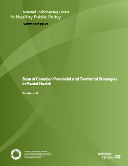 Scan of Canadian Provincial and Territorial Strategies in Mental Health