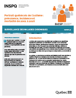 Portrait québécois de l’asthme : prévalence, incidence et mortalité de 2001 à 2016