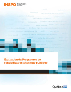 Évaluation du Programme de sensibilisation à la santé publique