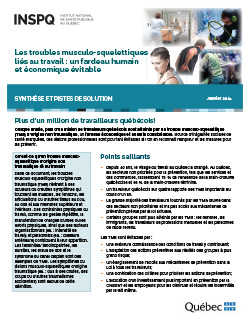 Les troubles musculo-squelettiques liés au travail : un fardeau humain et économique évitable