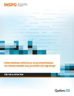 Interventions efficaces ou prometteuses de renoncement aux produits de vapotage