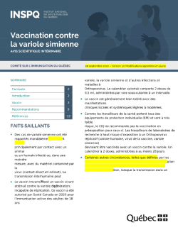 Vaccination contre la variole simienne