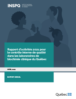 Rapport d’activités 2021 pour le contrôle interne de qualité dans les laboratoires de biochimie clinique du Québec