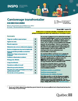 COVID-19 : Recommandations intérimaires concernant le camionnage transfrontalier