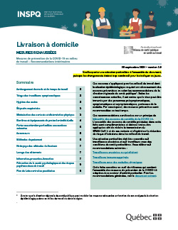 COVID-19 : Recommandations intérimaires concernant les livreurs à domicile (colis, livraison de restaurant, épicerie, etc.)