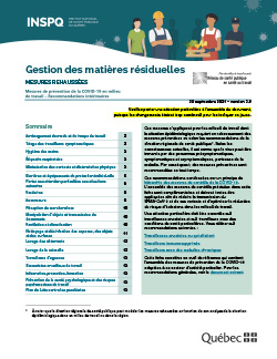 COVID-19 : Recommandations intérimaires concernant les travailleurs de la gestion des matières résiduelles