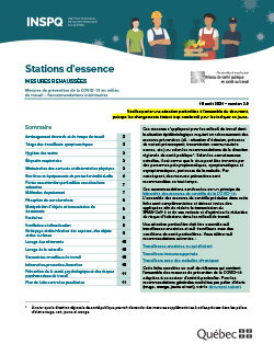 COVID-19 : Recommandations intérimaires concernant les travailleurs des stations d'essence