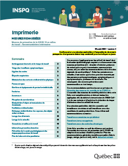 COVID-19 : Recommandations intérimaires concernant le secteur de l'imprimerie