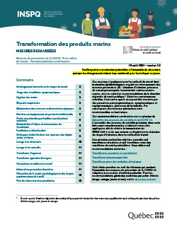 COVID-19 : Transformation des produits marins