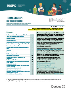 COVID-19 : Restauration (service au comptoir, à l’auto et livraison)