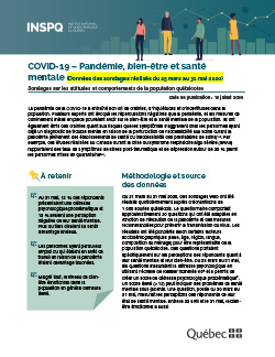 COVID-19 : Pandémie, bien-être et santé mentale COVID-19 : Pandémie, bien-être et santé mentale