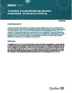 Transition à la parentalité en situation d’adversité : le cas de la covid-19