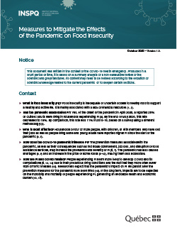 Measures to Mitigate the Effects  of the Pandemic on Food Insecurity