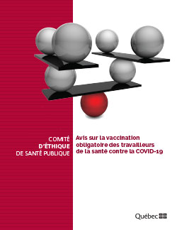 Avis sur la vaccination obligatoire des travailleurs de la santé contre la COVID-19