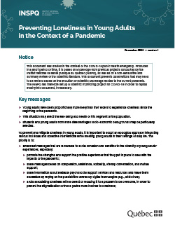 Preventing Loneliness in Young Adults  in the Context of a Pandemic