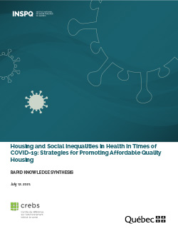 Housing and Social Inequalities in Health in Times of COVID-19: Strategies for Promoting Affordable Quality Housing
