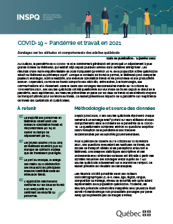 COVID-19 – Pandémie et travail en 2021
