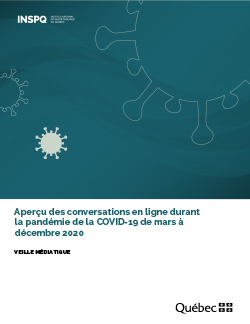 Aperçu des conversations en ligne durant la pandémie de la COVID-19 de mars à décembre 2020