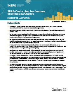 SRAS-CoV-2 chez les femmes  enceintes au Québec