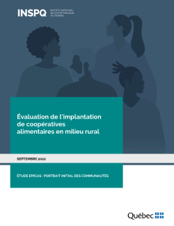 Évaluation de l’implantation  de coopératives alimentaires  en milieu rural