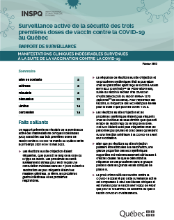 Surveillance active de la sécurité des trois premières doses de vaccin contre la COVID-19 au Québec