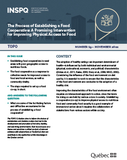 The Process of Establishing a Food Cooperative: A Promising Intervention for Improving Physical Access to Food The Process of Establishing a Food Cooperative: A Promising Intervention for Improving Physical Access to Food