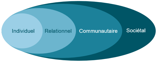 Niveaux : Individuel, Relationnel, Communautaire et Sociétal