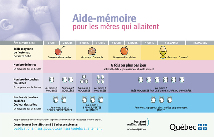 Fréquence et durée des tétées  Institut national de santé publique du  Québec