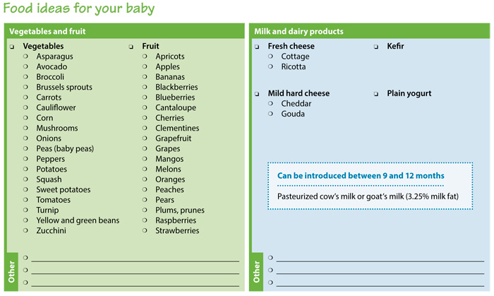 6 to 12 months — your baby's first foods