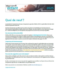 Quoi de neuf?